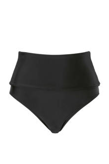 Mix & Match omslag bikinibroekje high waist zwart