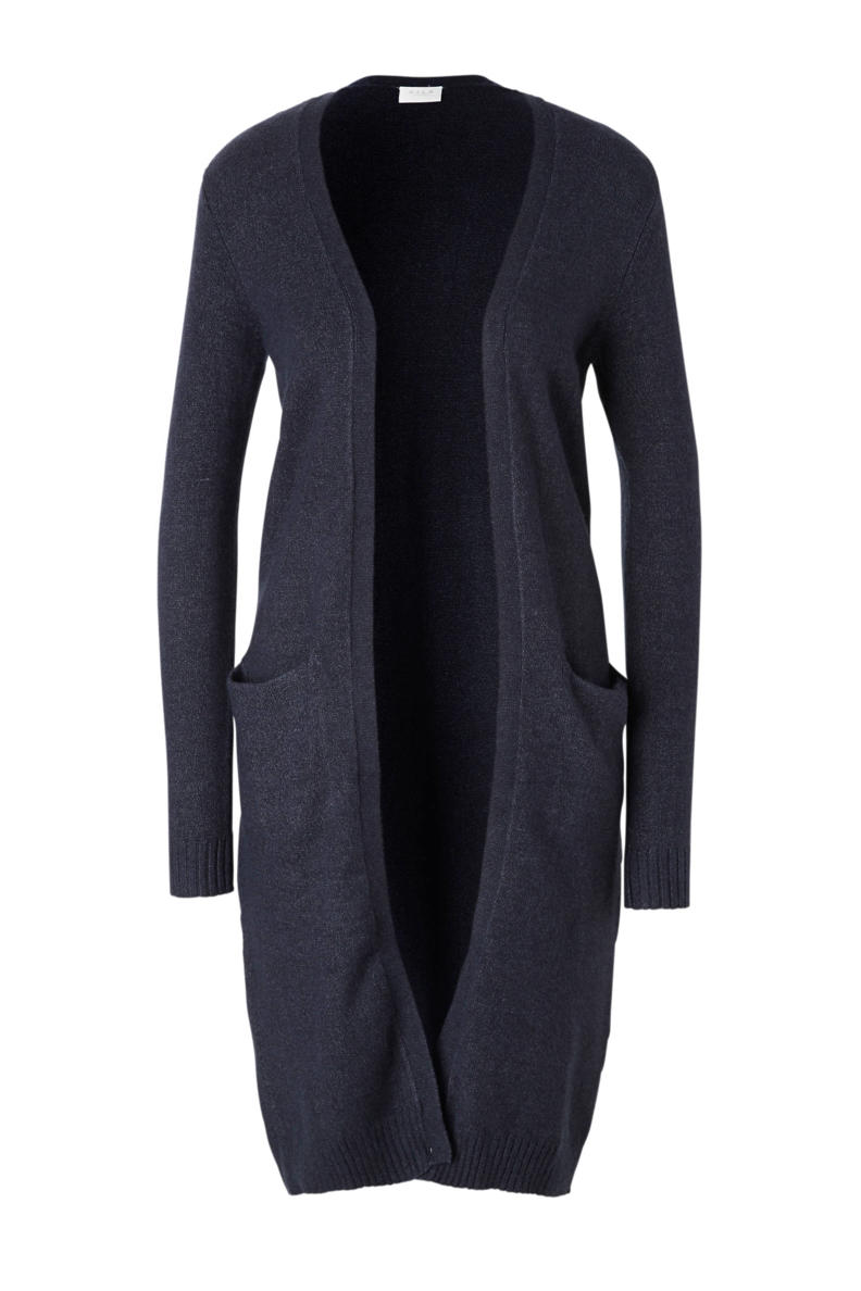 donkerblauw gebreid vest dames