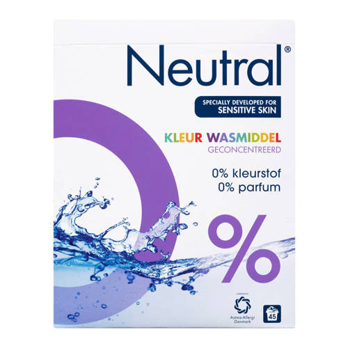 Neutral Wasmiddel Kleur 45 Wasbeurten Poeder Parfumvrij neutral kopen in de aanbieding