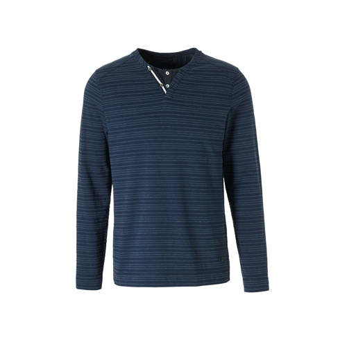 Twinlife Gestreepte Longsleeve Donkerblauw twinlife kopen in de aanbieding