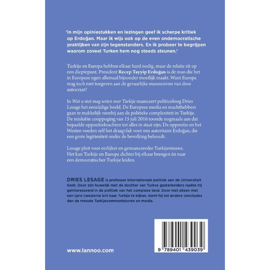 Dries Lesage Wat u niet mag weten over Turkije wehkamp