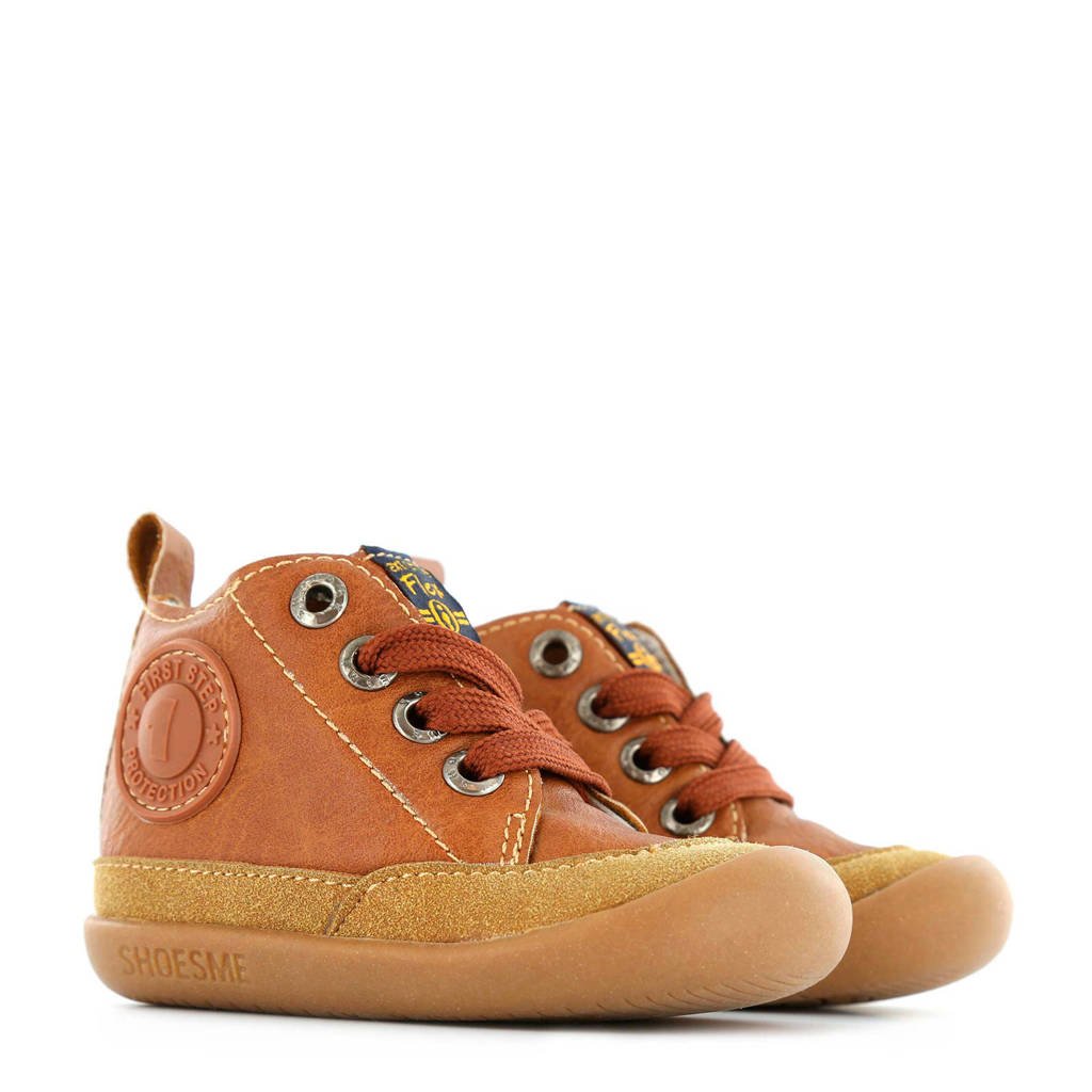 Shoesme BF8W001-F leren babyschoenen cognac wehkamp
