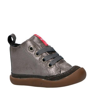 BF8W001-F leren babyschoenen/loopschoenen zilver