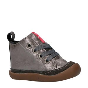 BF8W001-F leren babyschoenen/loopschoenen zilver