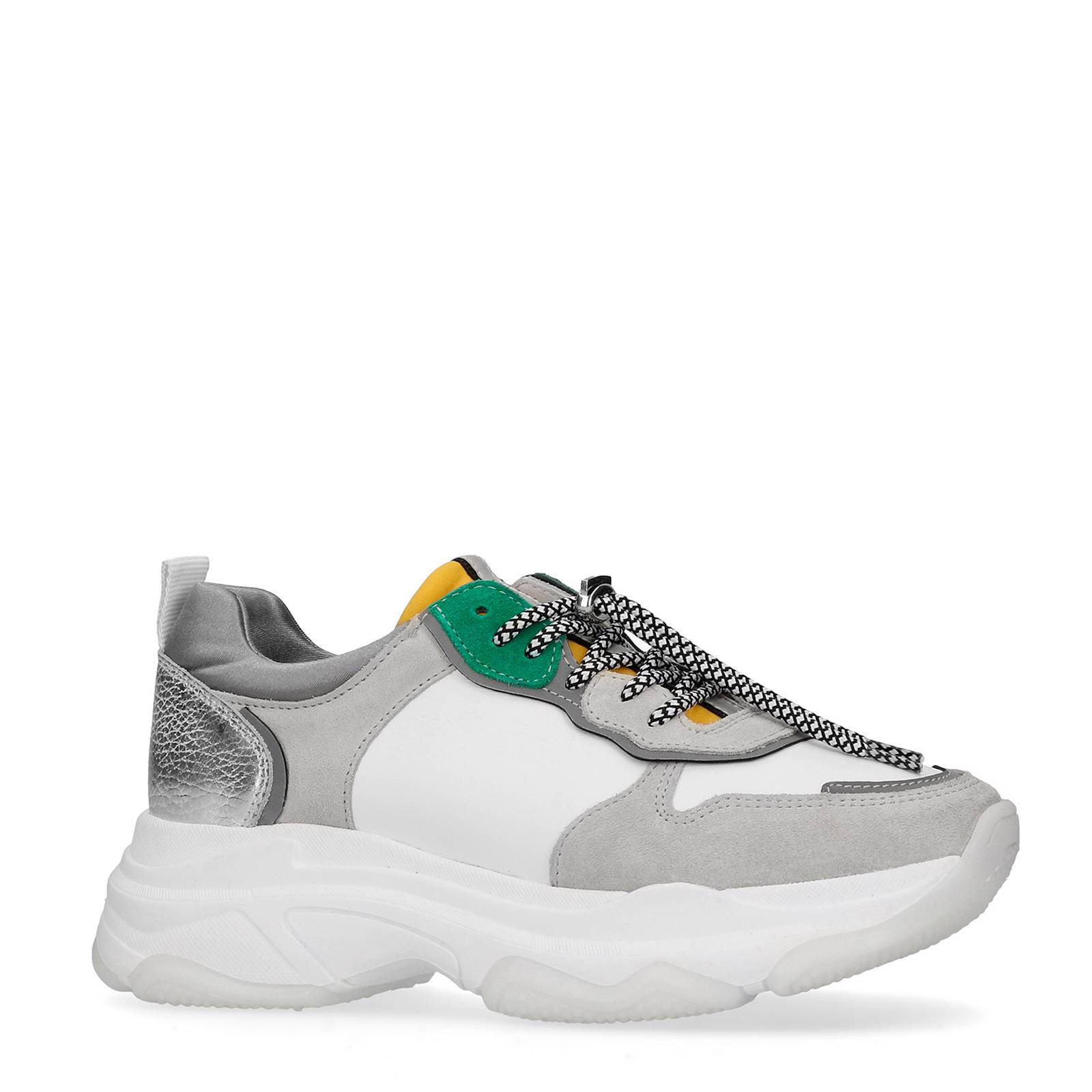 Manfield leren sneakers | wehkamp