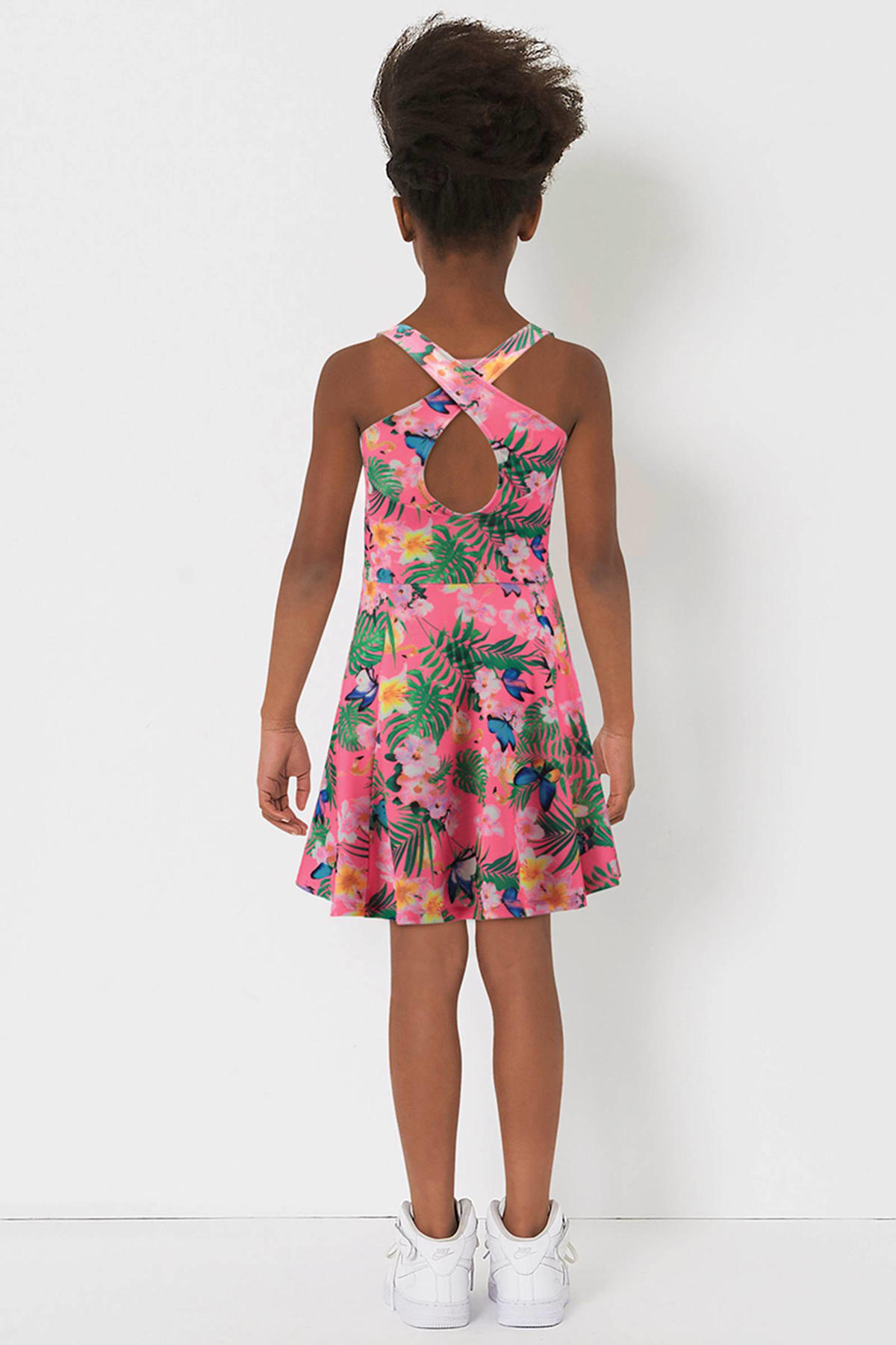 CoolCat jurk over print mouwloos | wehkamp