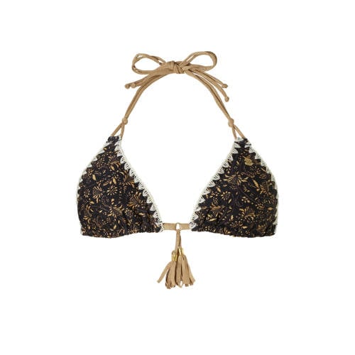 Banana Moon Mix Match Triangel Bikinitop In All Over Print Zwartgoud banana moon kopen in de aanbieding Banana Moon Mix Match Triangel Bikinitop In All Over Print Zwartgoud banana moon kopen in de aanbieding