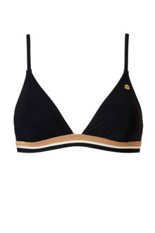 Mix & Match halter bikinitop zwart/goud