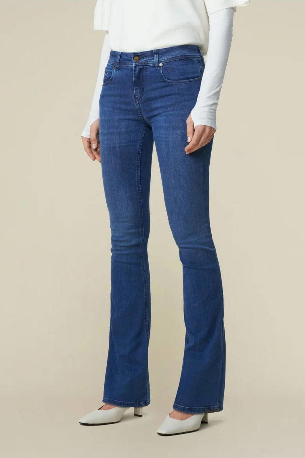 Lois regular waist flared jeans teal stone