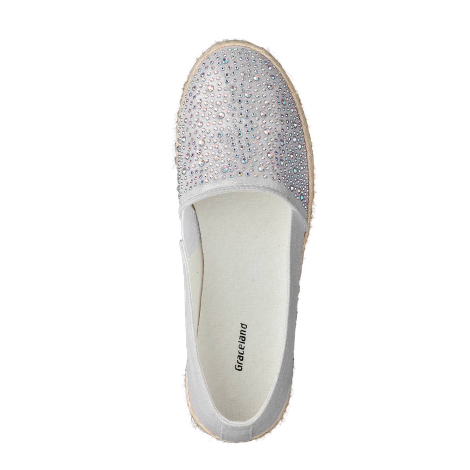vanHaren Graceland espadrilles met siersteentjes | wehkamp