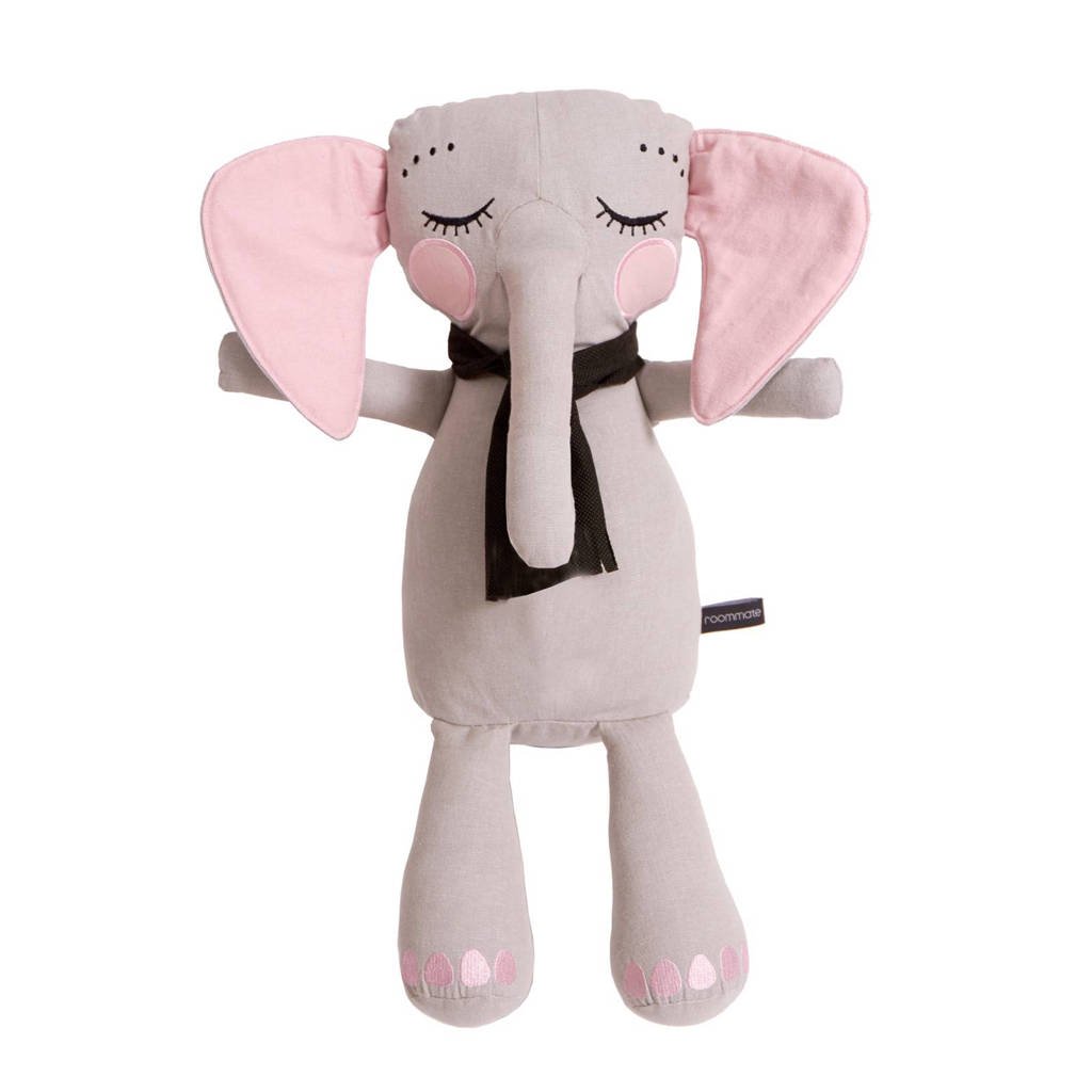 Roommate Elephantpop grijs knuffel 50 cm, Grijs