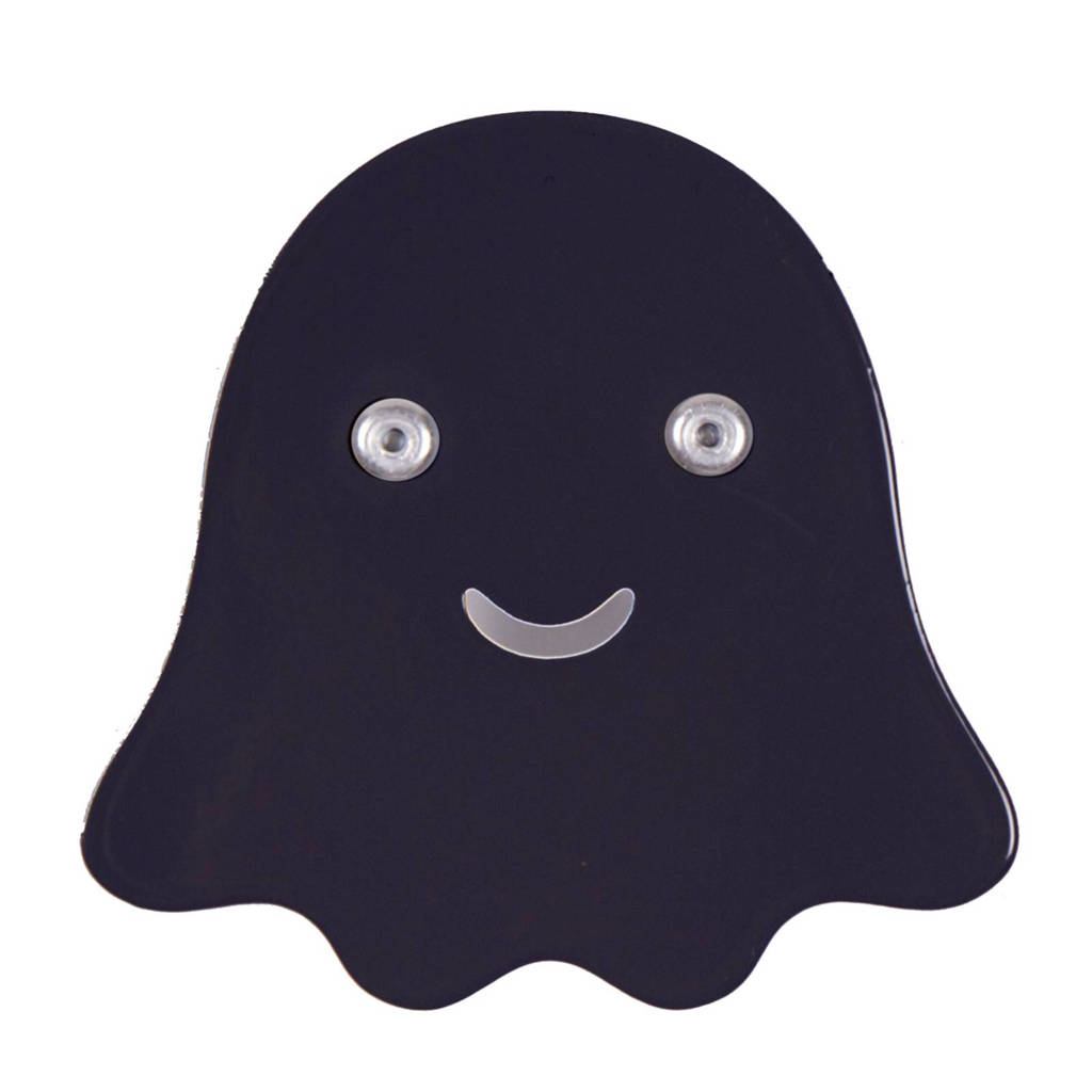 Roommate Ghost muurhaak zwart, Zwart