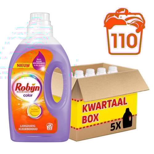 Robijn Wasmiddel Kleur 110 Wasbeurten Vloeibaar robijn kopen in de aanbieding Robijn Wasmiddel Kleur 110 Wasbeurten Vloeibaar robijn kopen in de aanbieding