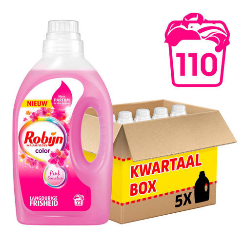 Robijn Pink Sensation Wasmiddel Kleur 110 Wasbeurten Vloeibaar robijn kopen in de aanbieding Robijn Pink Sensation Wasmiddel Kleur 110 Wasbeurten Vloeibaar robijn kopen in de aanbieding