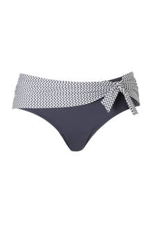 Women Beach Mix & Match corrigerend bikinibroekje met printopdruk blauw/wit