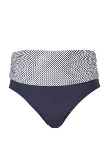 Women Beach Mix & Match corrigerend omslagbroekje met print blauw/wit