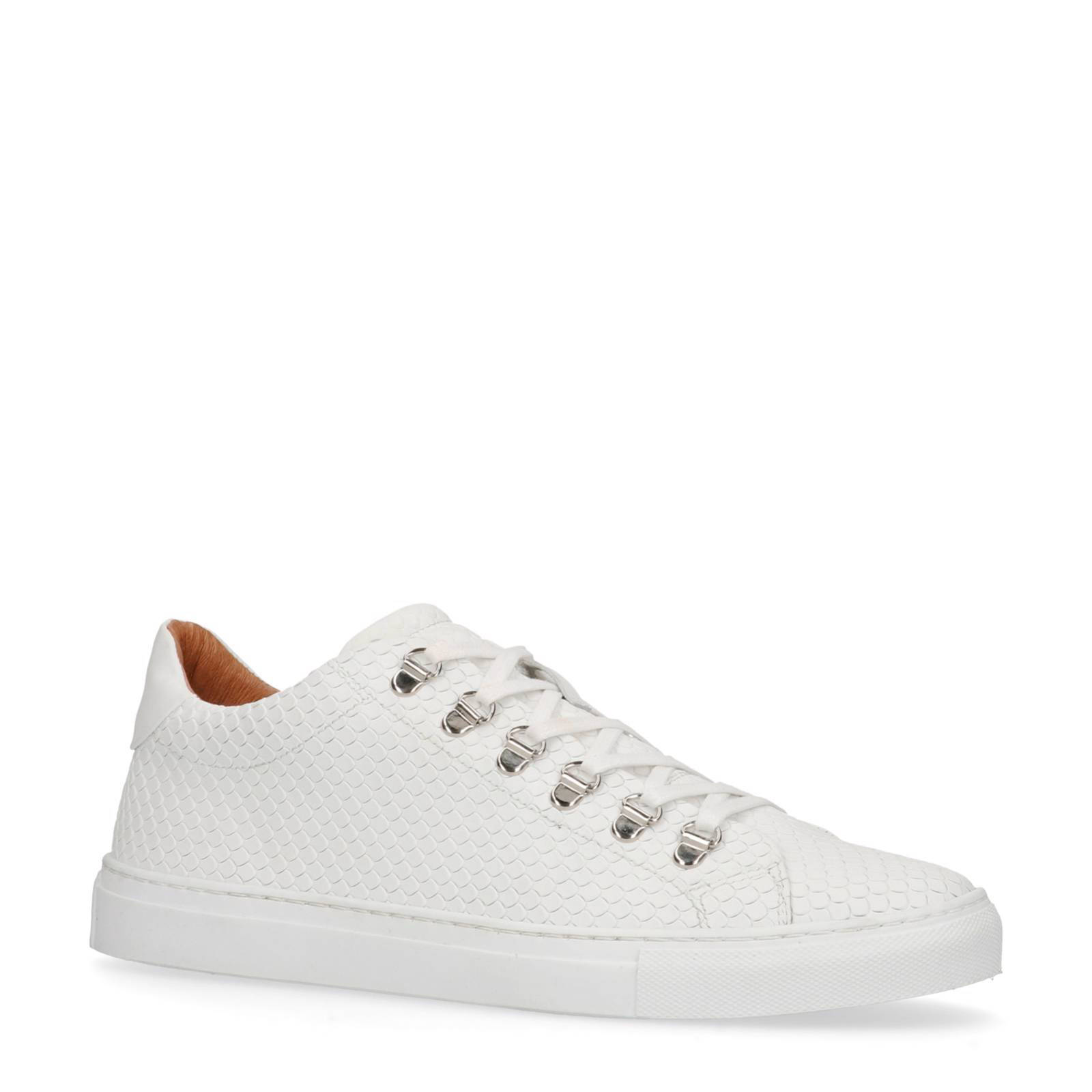 Grijze leren sneakers - Heren | MANFIELD