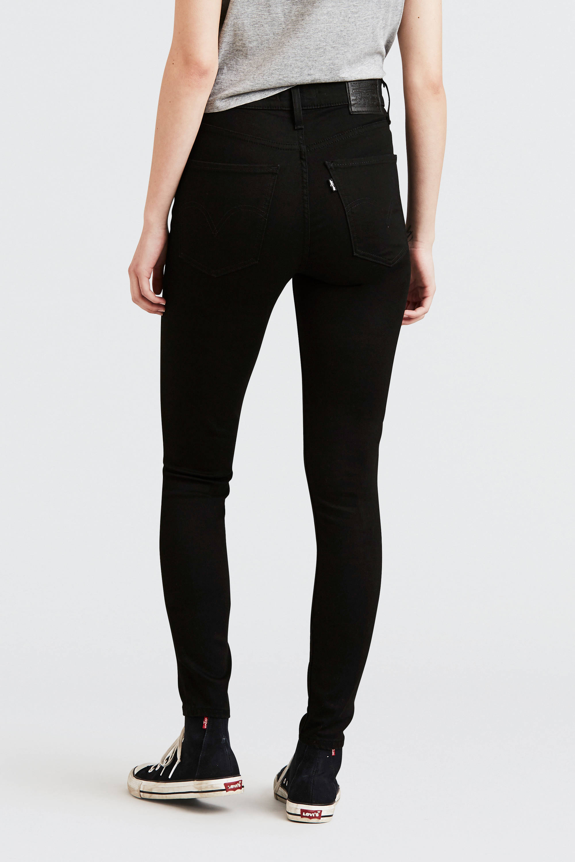 Levi's Mile high super skinny jeans black galaxy | wehkamp