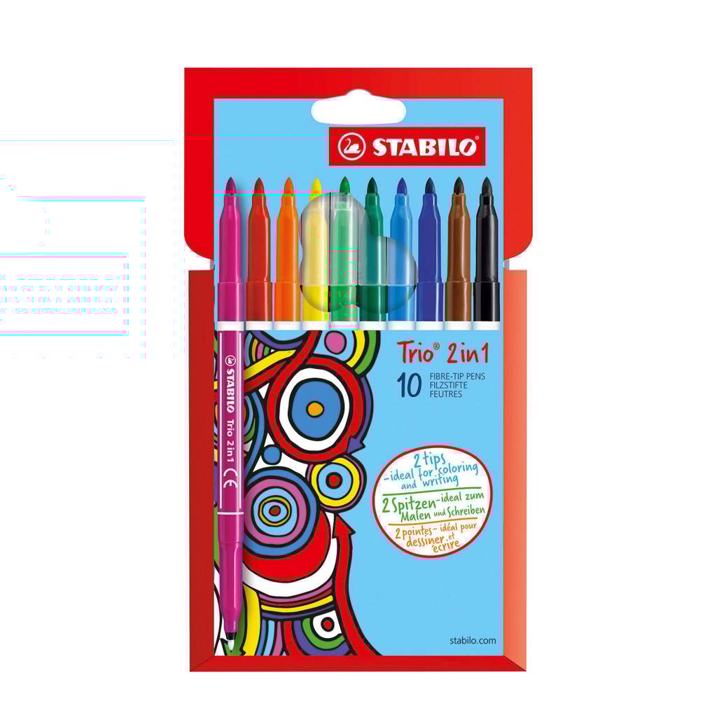 Stabilo Trio 2-in-1 viltstiften (10 st.)