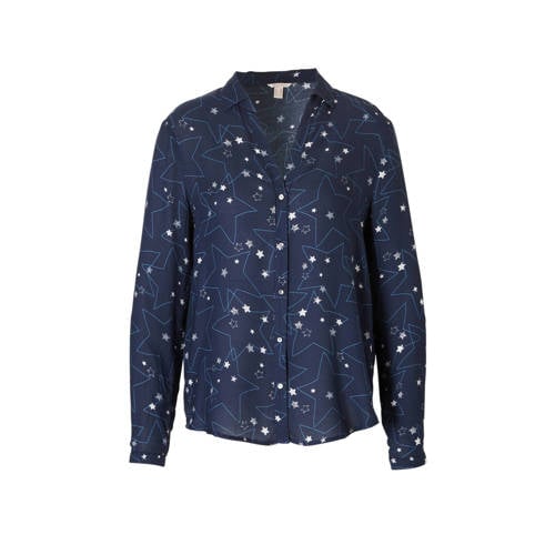 Esprit Women Casual Blouse Met Sterrenprint esprit kopen in de aanbieding