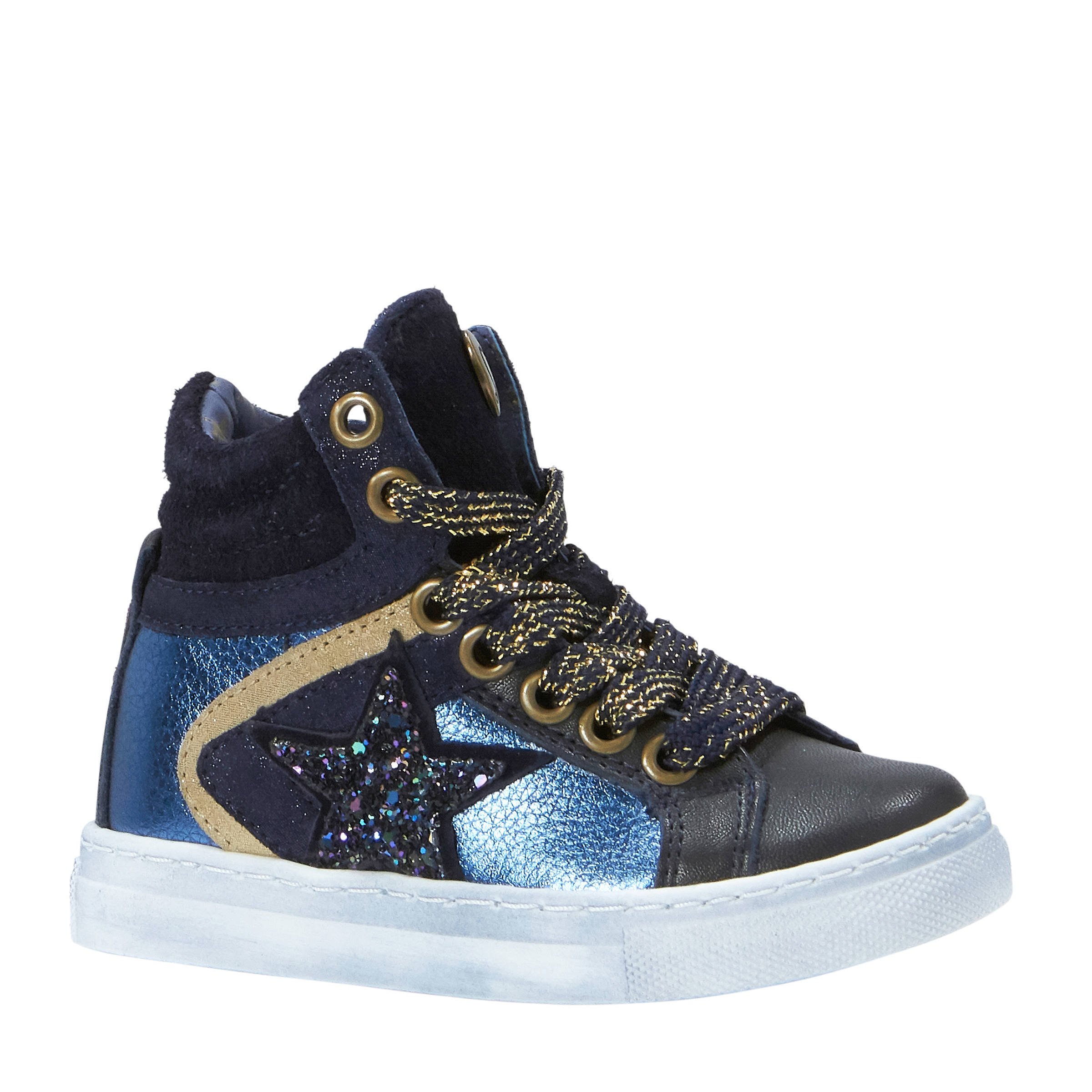 Mim Pi sneakers met glitters donkerblauw wehkamp