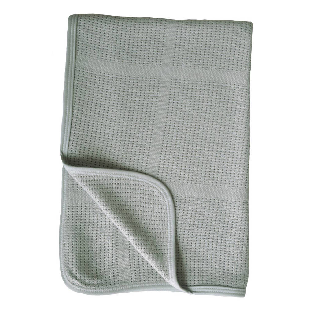 Bamboom New Vintage ledikantdeken 100x150 cm groen, Groen