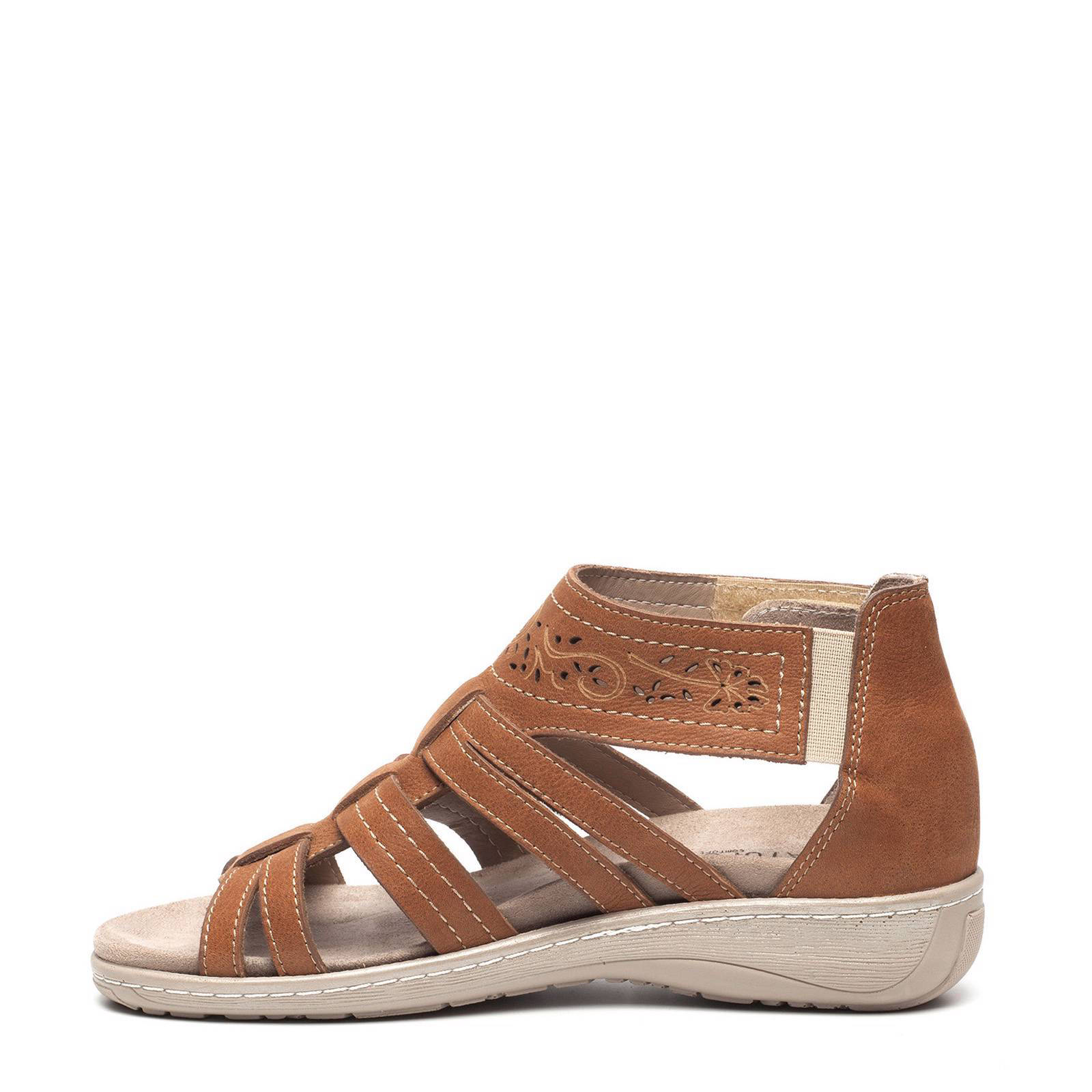 Scapino Natuform leren sandalen | wehkamp