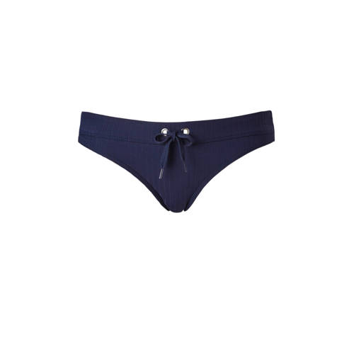 Seafolly Mix Match Bikinibroekje In Ribstof Blauw seafolly kopen in de aanbieding