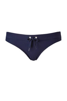 Mix & Match bikinibroekje in ribstof blauw
