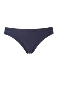 Mix & Match geribbelde bikinibroekje blauw