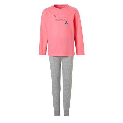 Name It Kids Pyjama Met Tekst Rozegrijs name it kopen in de aanbieding