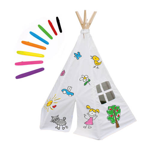 Speeltent Tipi Decorate Your Own huismerk kopen in de aanbieding Speeltent Tipi Decorate Your Own huismerk kopen in de aanbieding