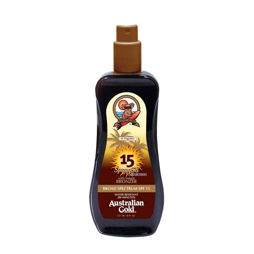 Australian Gold SPF 15 Spray Gel met Bronzer - 237 ml