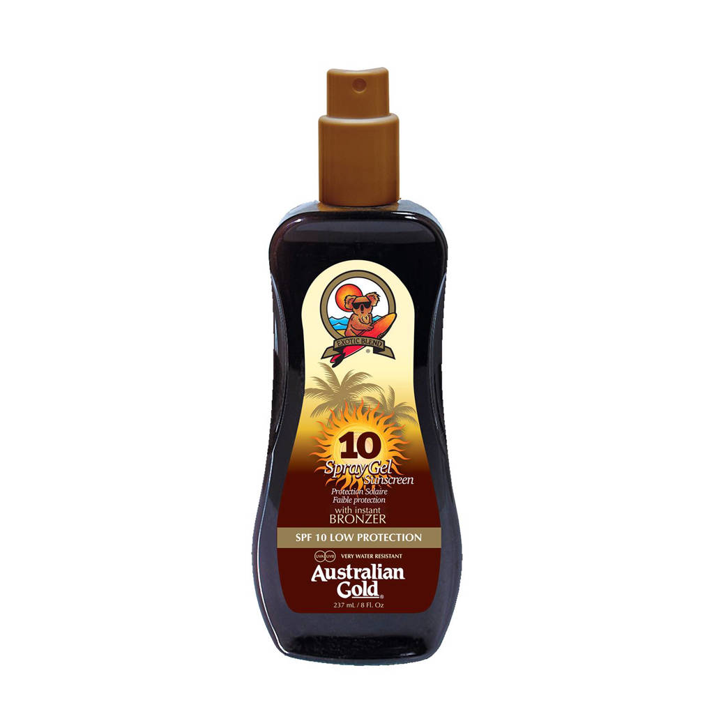 Australian Gold SPF 10 Spray Gel met Bronzer - 237 ml