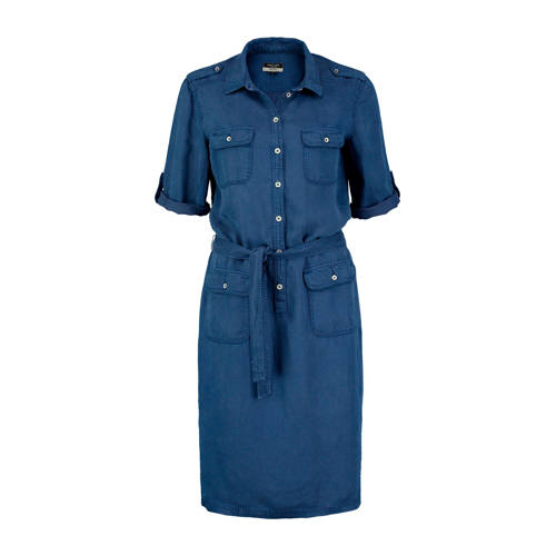 Claudia Strater Blousejurk Met Linnen Blauw claudia strater kopen in de aanbieding