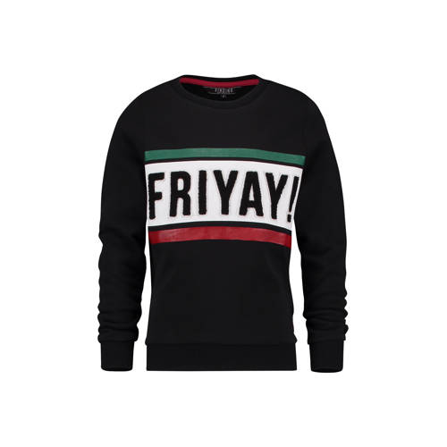 Vingino Sweater Nalya Met Tekst Zwart vingino kopen in de aanbieding