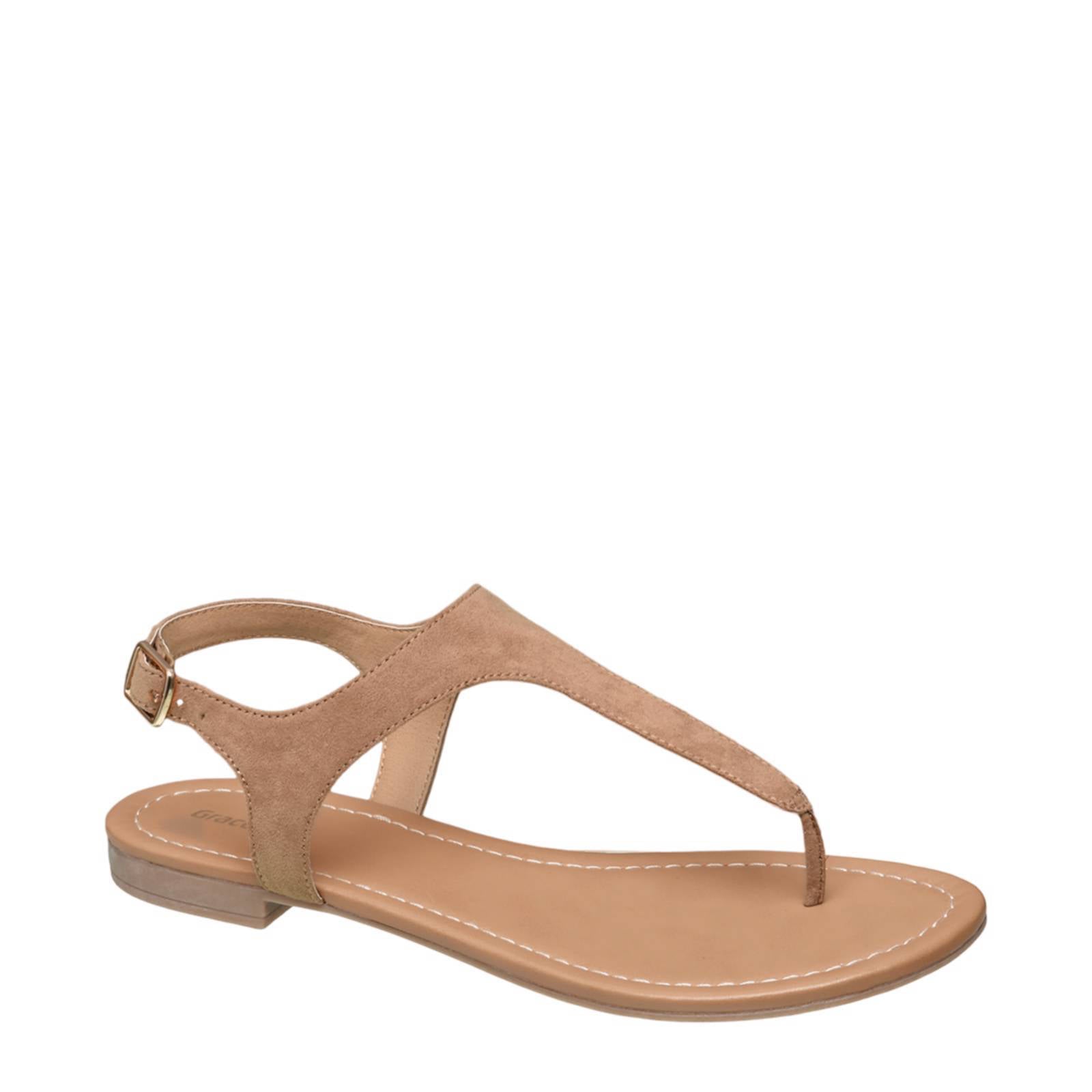 vanHaren Graceland sandalen camel | wehkamp