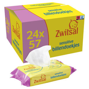 Wehkamp Zwitsal Sensitive 24x57 billendoekjes - baby aanbieding