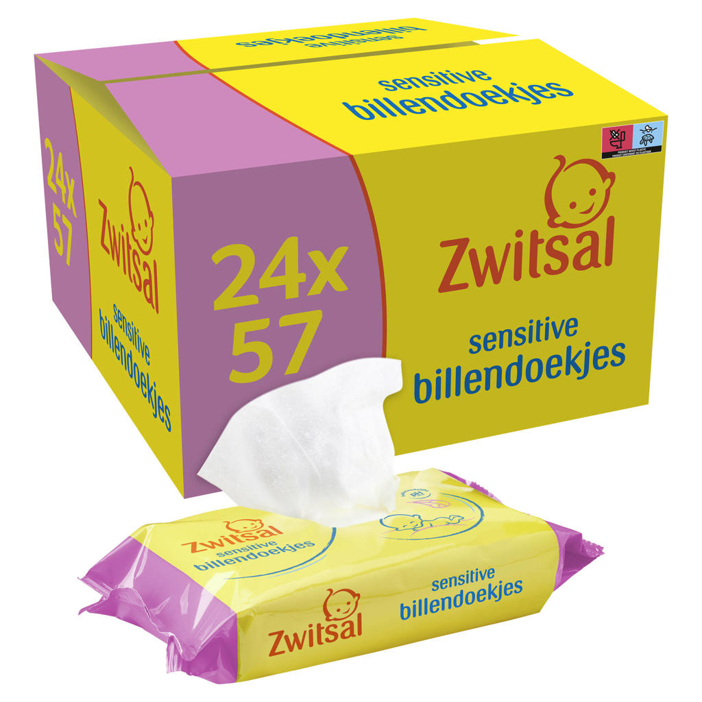 Zwitsal Sensitive billendoekjes - 24 x 57 stuks