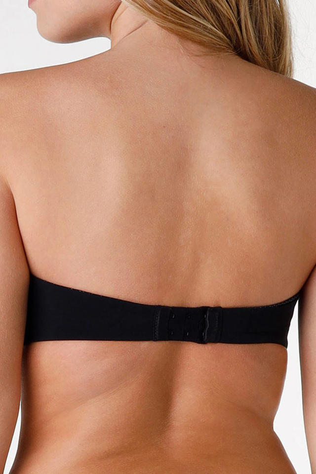 LASCANA Beha met cups en strass-steen, model 'Perfect Basics' in zwart