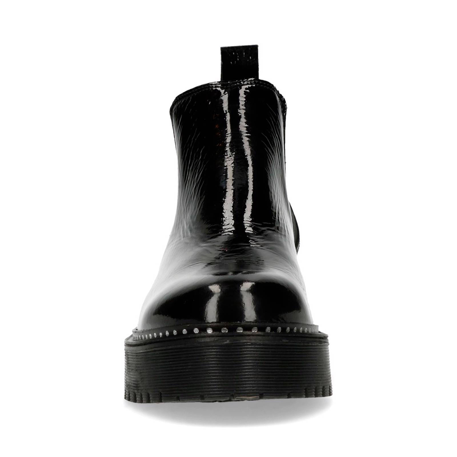 Sacha lak chelsea boots zwart | wehkamp