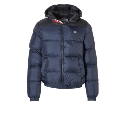 Tommy Jeans Jas Donkerblauw tommy jeans kopen in de aanbieding