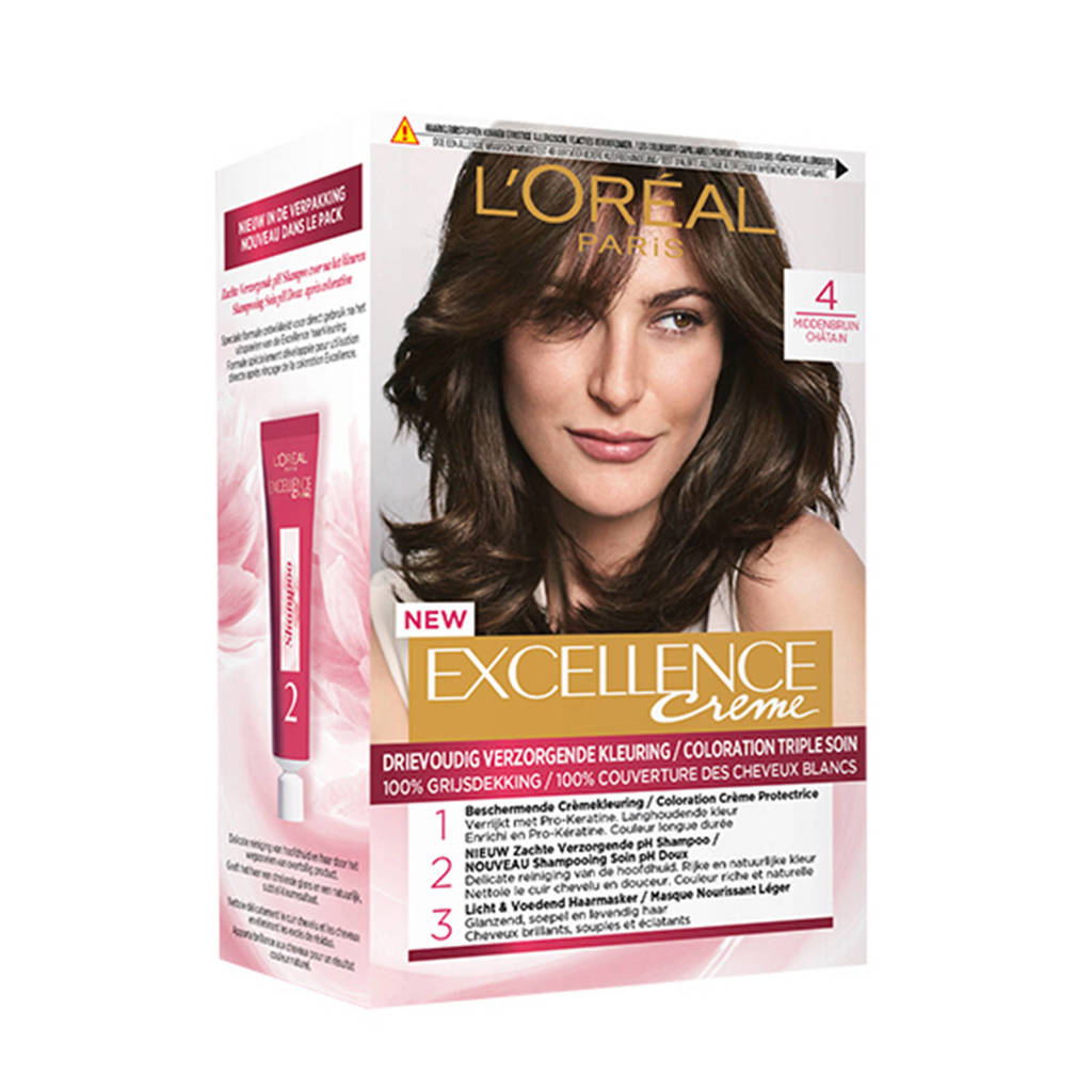 L'Oréal Paris Excellence Crème haarkleuring - 4 Middenbruin |
