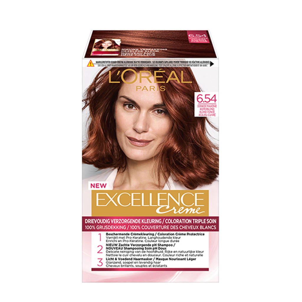 L'Oréal Paris Excellence Crème haarkleuring - 6.54 Donker Mahonie Koperblond