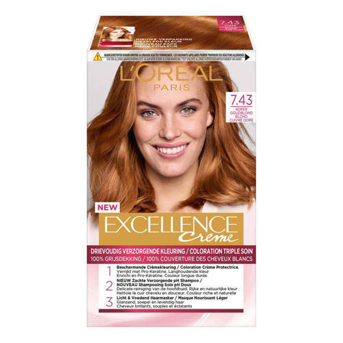 L'Oréal Paris Excellence Crème haarkleuring - Koper Goudblond