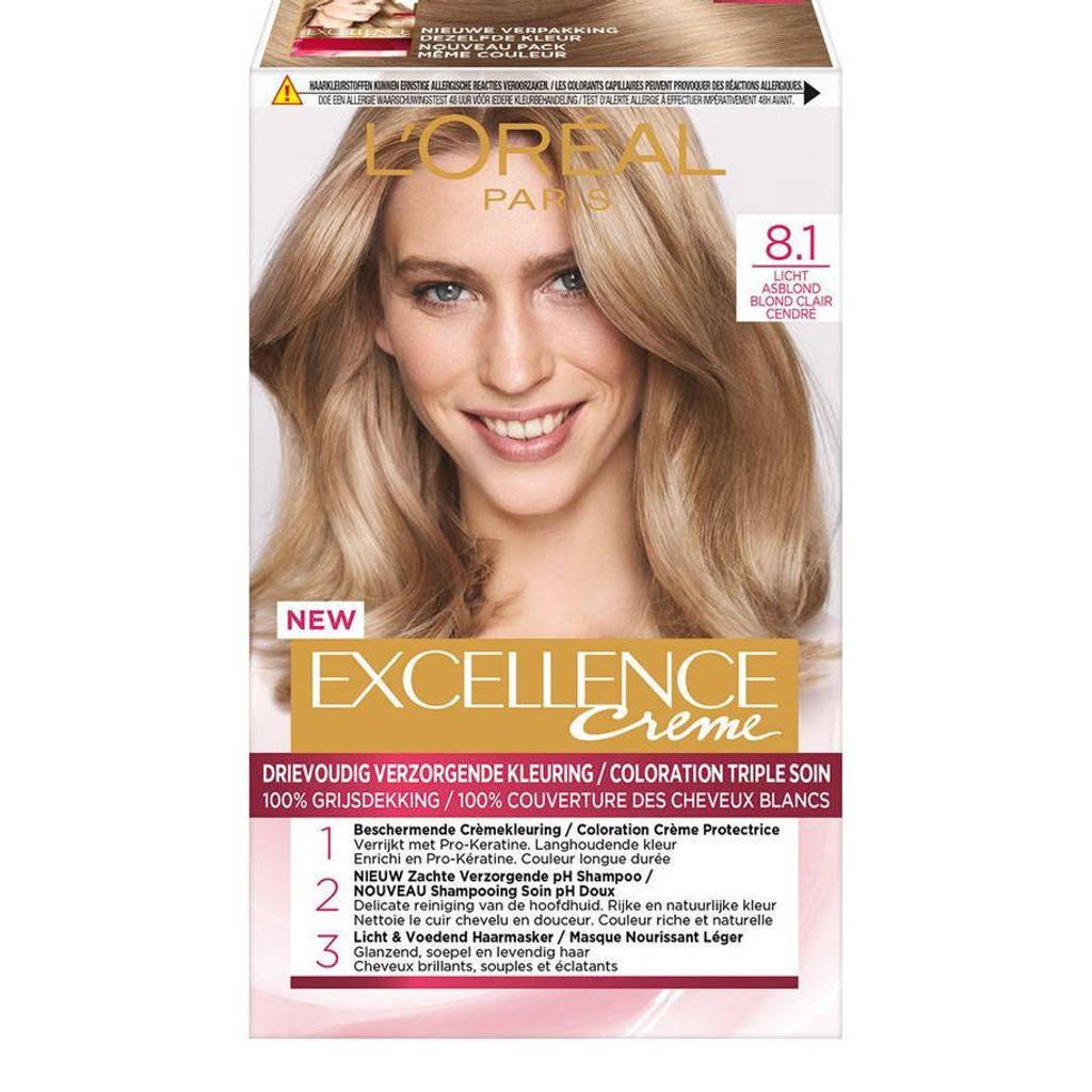 L'Oréal Paris Excellence Crème haarkleuring - 8.1 Licht Asblond