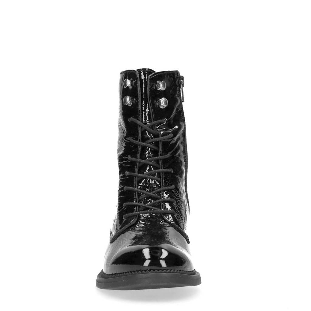 Lakleren Zwart Lakleren Veterboots Zwart Manfield Veterboots Manfield Manfield Lakleren Zwart Veterboots HFwqBgx1