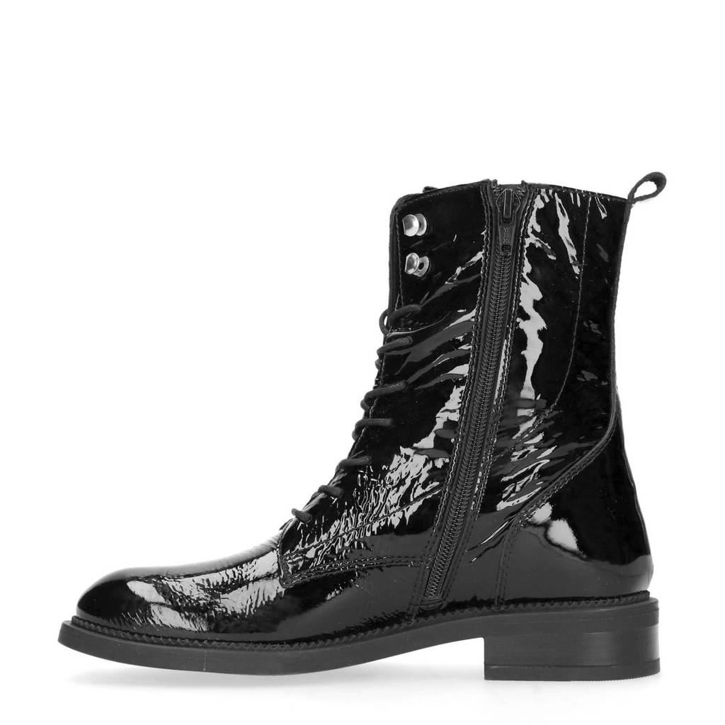 Lakleren Zwart Lakleren Veterboots Zwart Manfield Veterboots Manfield Manfield Lakleren Zwart Veterboots HFwqBgx1