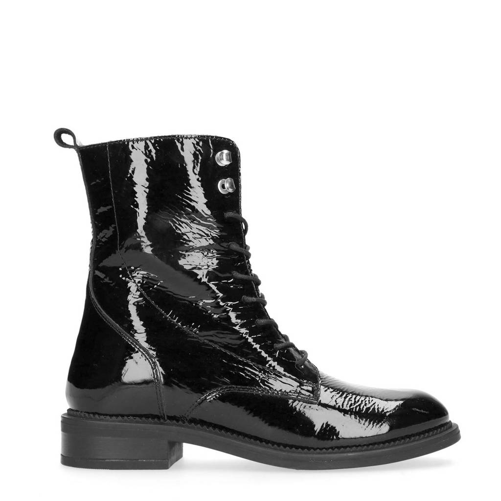 Lakleren Zwart Lakleren Veterboots Zwart Manfield Veterboots Manfield Manfield Lakleren Zwart Veterboots HFwqBgx1