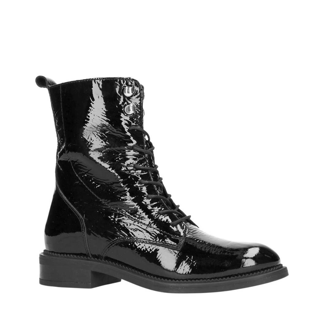 Lakleren Zwart Lakleren Veterboots Zwart Manfield Veterboots Manfield Manfield Lakleren Zwart Veterboots HFwqBgx1